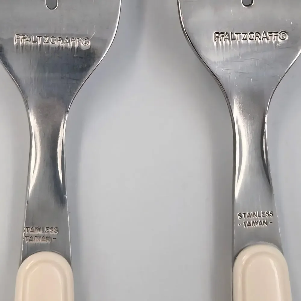Two Pfaltzgraff Snow Village Stainless Steel Salad Fork Replacements